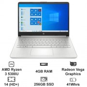 Laptop HP 14S FQ1080AU 4K0Z7PA Ryzen 3 5300U/4GB/256GB SSD PCIe/14" HD/Win10H/Silver